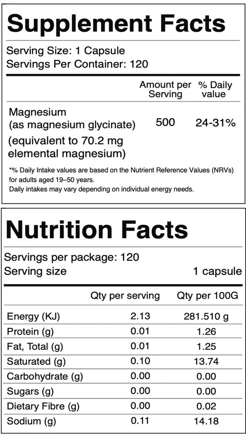 TONIK 甘胺酸鎂膠囊睡睡丸120粒 提升深度睡眠 - Beautitu.com