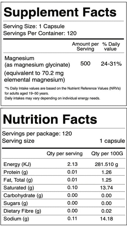 TONIK 甘胺酸鎂膠囊睡睡丸120粒 提升深度睡眠 - Beautitu.com