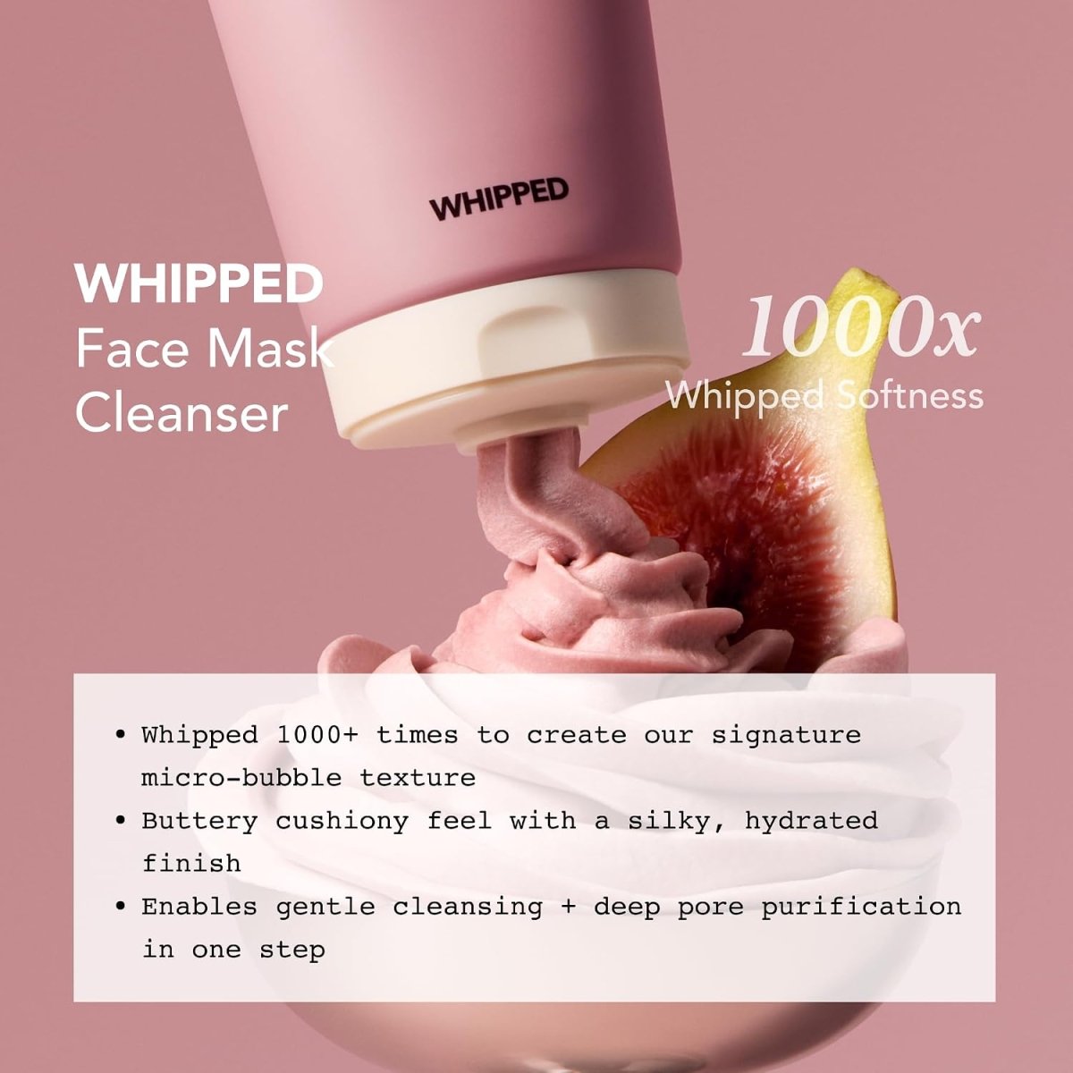 WHIPPED 鮮奶油純素面膜洗面乳 無花果 130g - Beautitu.com