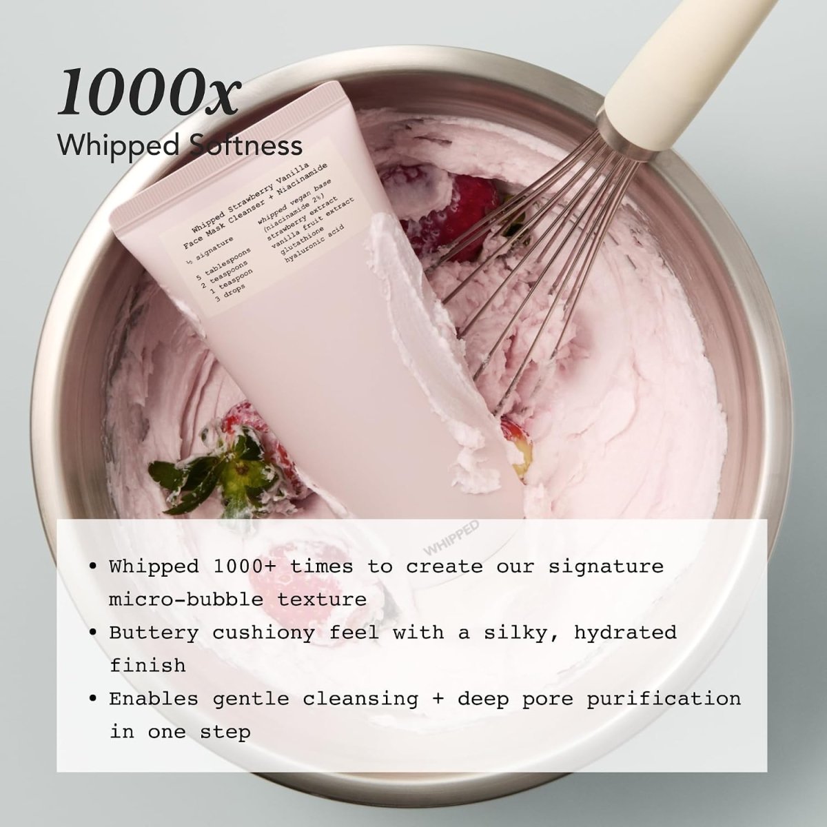 WHIPPED 草莓香草泡沫潔顏乳/面膜 (DDALVA) 130g - Beautitu.com